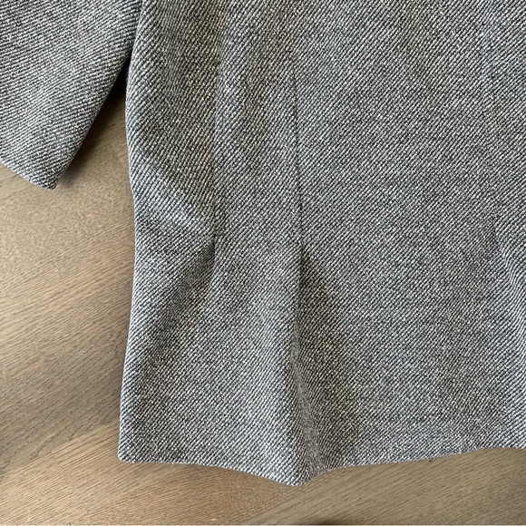 Ann Taylor Tweed Peplum Structured Short-sleeve Top Size XS in Heather Grey GUC - Picture 9 of 11